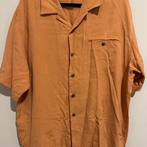Tommy Bahama Orange Casual Button Down Shirt